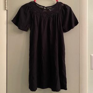 🌟4 for 20 🌟 Girls All Black Simple Lace Colar Dress